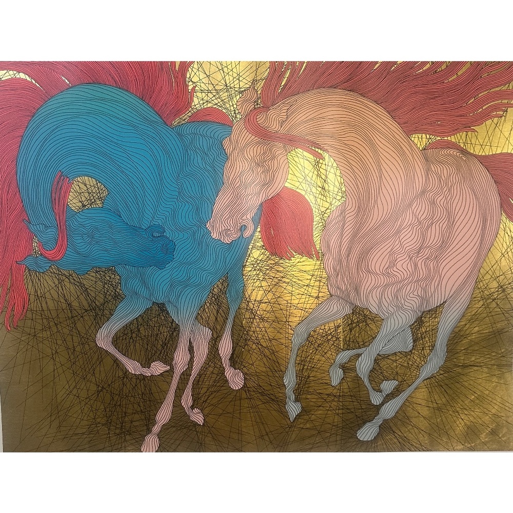 Guillaume Azoulay Signed Limited Edition Encounter Reprise 40.5x23" paper 36x28"